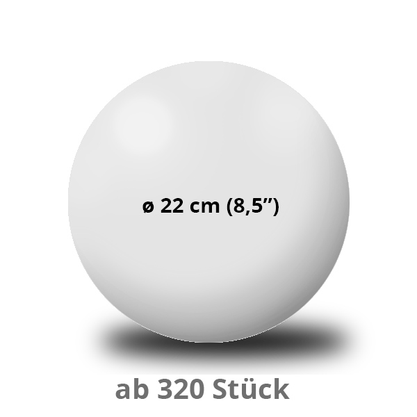 22cm (8,5") ab 320 Stück